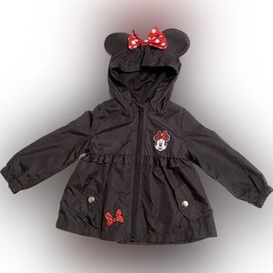 MINNIE MOUSE Toddler  Zip Up Windbreaker, Jacket, Coat Size 24 Months
